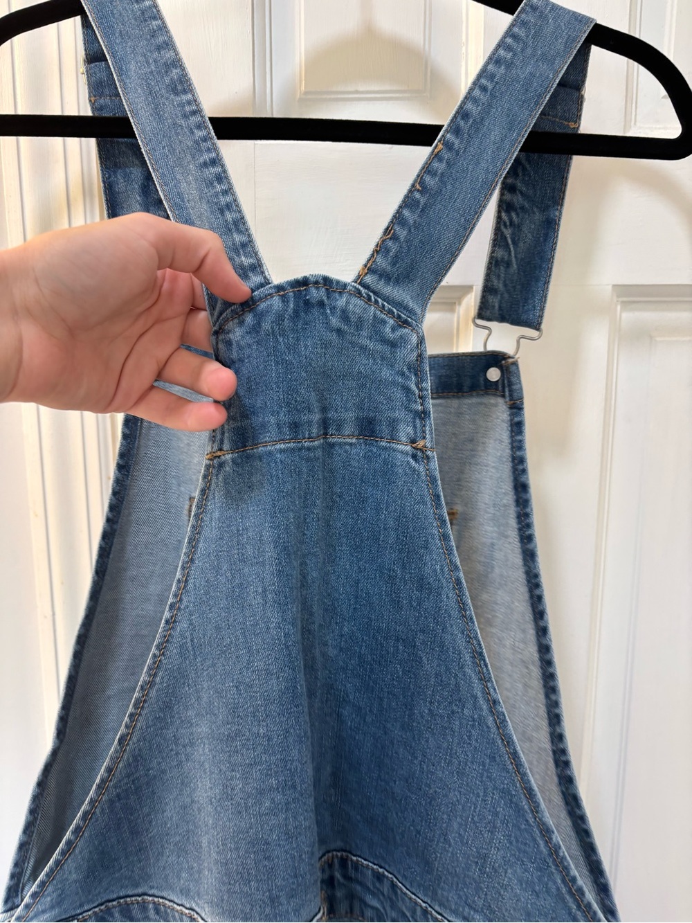 Classic Blue Denim Overall Shorts - Mens Large - Picture 8 of 10